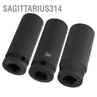 Sagittarius314 1/2 Inch Drive 21/22/24mm Metric Deep Impact Socket 6 Point Pneumatic Air Socke