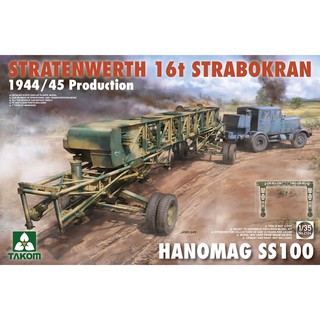 พลาสติก โมเดล ประกอบ TAKOM สเกล 1/35 Stratenwerth 16t Strabokran 1944/45 Production &amp; Hanomag ss100