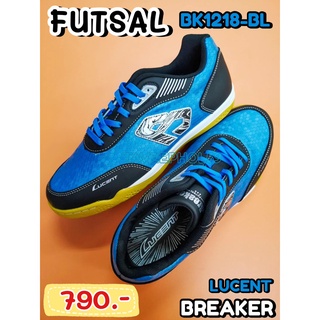 👟 รองเท้าฟุตซอล ยี่ห้อเบรกเกอร์ (Breaker) รุ่น ฺBreaker Lite: Lucent รหัสสินค้า BK1218 สีน้ำเงิน/ดำ (BL) ราคา 750 บาท