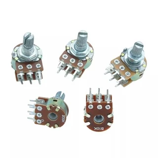 Potentiometer 2ชั้น 6ขา B1K 2k B5K B10K B20K B50K B100K B500K A 1 K 5 K 10 K 20 K 50 K 100 K 500 K