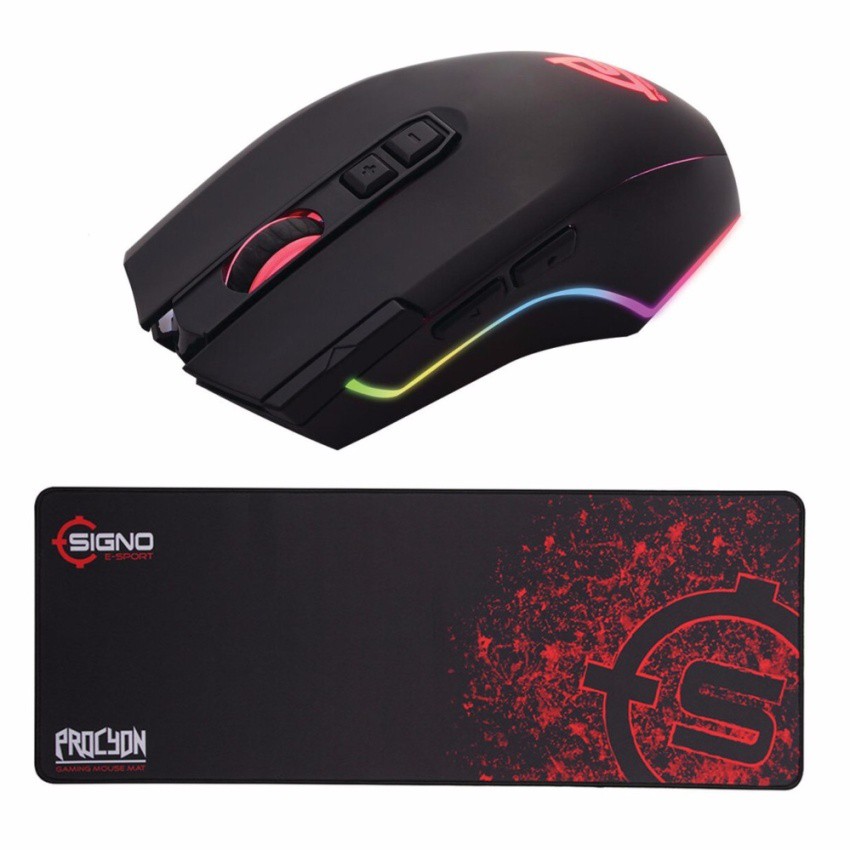 SIGNO E-Sport Macro Gaming Mouse QUATTRO รุ่นGM-970 แถมฟรี Signo แผ่นรองเมาส์ไซร้ยาว MT-312 มูลค่า 290บาท#1662