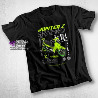 เสื้อยืดพิมพ์ลายแฟชั่น เสื้อแข่งรถจักรยานยนต์ Yamaha Jupiter Z - Honda Gank Herex | สีม่วง 8633