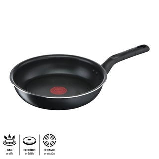 Homehapp กระทะด้ามนอนสติ๊กทรงตื้น Everyday Cooking TEFAL รุ่น C5730495 ขนาด 24 ซม. สีดำ