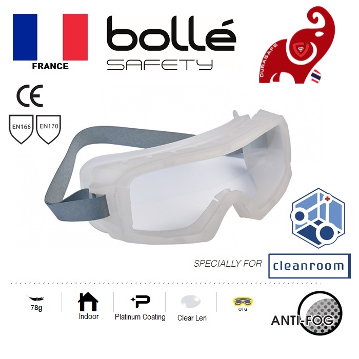 BOLLE COVERALL AUTOCLAVE COVACLAVE Clear Safety Goggles