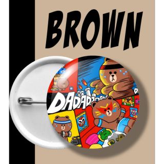 BADGE BROWN เข็มกลัด บราวน์