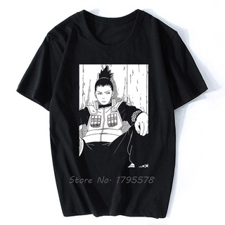 ผู้ชาย Tshirt Shikamaru (Manga) Naruto T เสื้อฤดูร้อนผ้าฝ้ายแขนสั้น Tees Topสามารถปรับแต่งได้