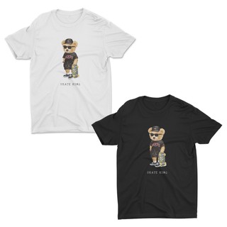 AIDEER Bear Collection เสื้อสกรีนลายหมี เสื้อลายตุ๊กตาหมี มีทั้งสีขาวและสีดำ SKATE KING