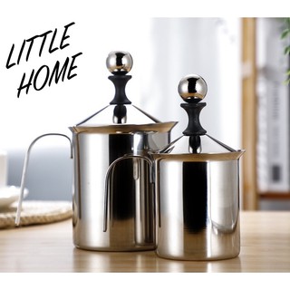 LITTLEHOME ที่ตีฟองนม เหยือกตีฟองนม ขนาด 400 - 800ml เหยือกปั๊มฟองนม ถ้วยปั๊มฟองนม แก้วตีฟองนม (T)