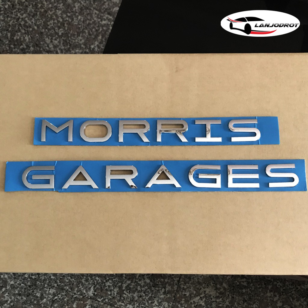 โลโก้ ตัวนูน ตัวอักษรMorris Garages สีโครเมี่ยม ตัวอักษร ขนาดสูง 3.5 cm. สำหรับ MG ทุกรุ่น ติดด้านหลัง