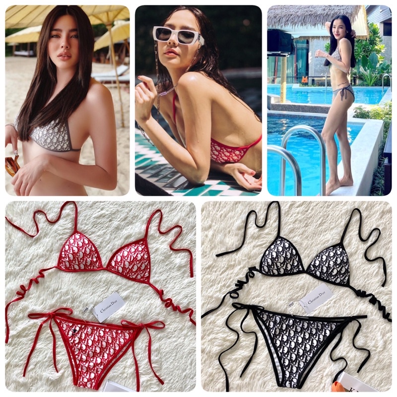 บิกินี Bikini ทูพีช ชุดว่ายน้ำ ชุดว่ายน้ำแบรนด์เนม ชุดดาราใส่ ป้ายครบเซ