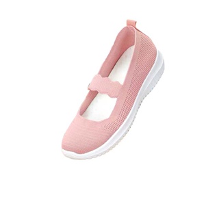 Lanyaoki shoe พร้อมส่ง รองเท้าลำลองแบบสวม รองเท้าบัลเล่ต์ ส้นแบน ระบายอากาศ เหมาะกับการเล่นกีฬา สำหรับผู้หญิง