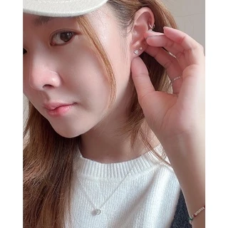 [ได้รับการรับรองเงินแท้] Suwann.na สร้อยคอ สร้อยคอเงินแท้ สร้อยหัวใจเพชร