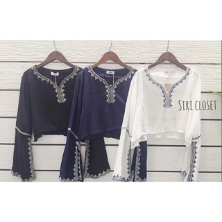 Code : SC071 Crop Top Long Sleeve