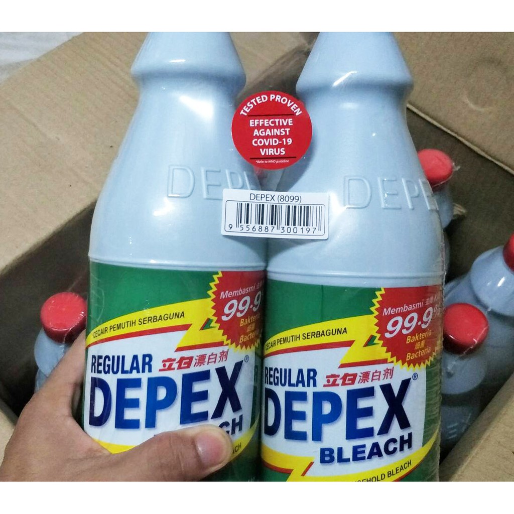 น้ำยาทำให้ผ้าขาว  Depex ยกลัง 12 ขวด ขวดละ 1 ลิตร