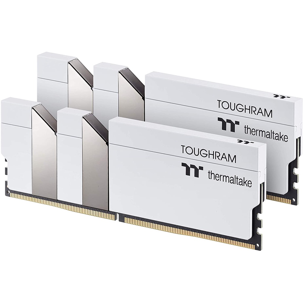 16GB (8GBx2) DDR4/3600 RAM PC (แรมพีซี) THERMALTAKE TOUGHRAM WHITE (R020D408GX2-3600C18A)