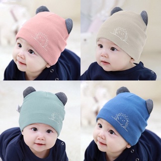 【Uhome】หมวกเด็ก ลายหมี 0-8M/34-40 ซม. h2080