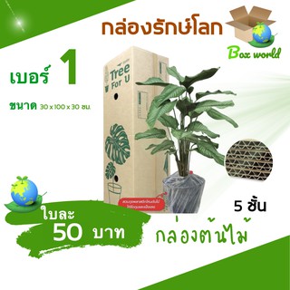 กล่องแพ็คต้นไม้ เบอร์ 1 แข็งแรงหนา 5 ชั้น ( จำนวน 5 ใบ ) ส่งฟรีทั่วประเทศ