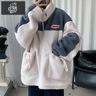ผู้ชายฤดูหนาวหนาเสื้อขนสัตว์แกะผู้ชายหลวมและอเนกประสงค์เบาะชาย ใหม่สไตล์ฮ่องกงเสื้อผ้...