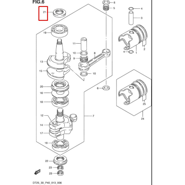 09283-30L03-000 SEAL, CRANKSHAFT UPPER OIL ซีลน้ำมัน เครื่องยนต์เรือซุซุกิ Suzuki Outboard 09283-30L