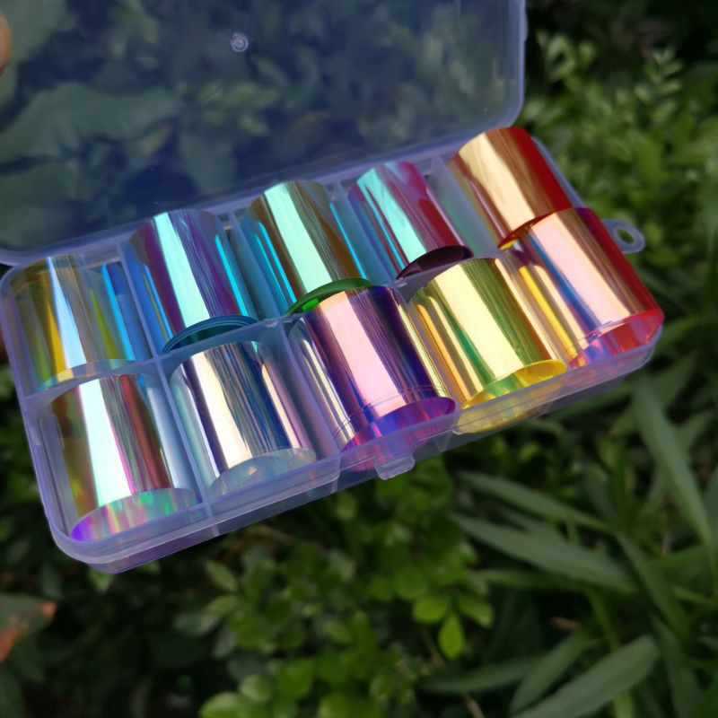 《 10สี​ 》Aurora Film​ ฟิล์มออโรร่า​ บรรจุกล่อง​ 10 สี​ “เนื้อบางใส​ สีสวยมาก”