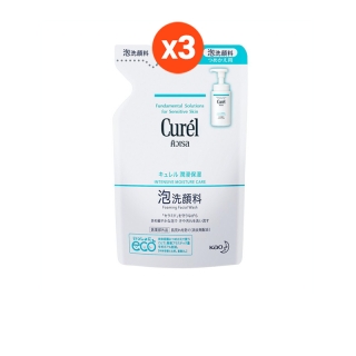 Curel Foaming Wash refill 130ml 3 pcs :โฟมล้างหน้ารีฟิล 3 ถุง