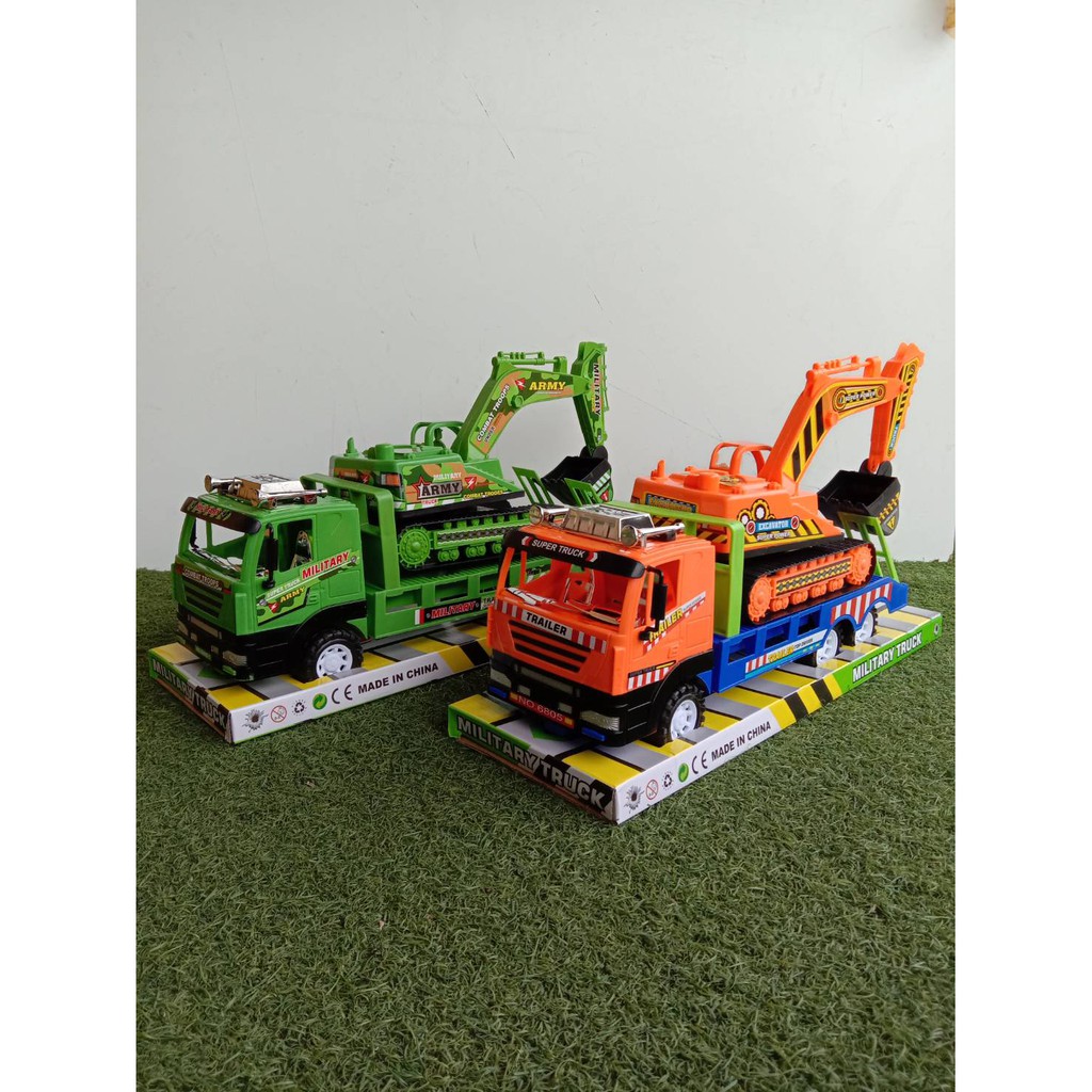 รถบรรทุกแม็คโคร รถของเล่น มีลานวิ่งได้ งานโมเดล สินค้างานตรงปกแน่นอนค่ะ มีให้เลือก 2สี พร้อมส่งค่ะ!!!!! No.6805 - รูปที่ 3