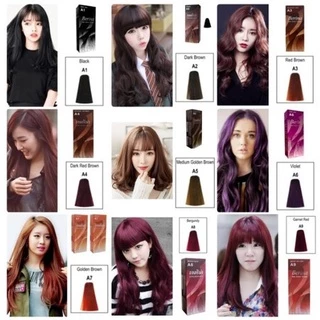 (กล่อง) Berina เบอริน่า ครีมเปลี่ยนสีผม สีย้อมผม ปิดผมขาว ปิดหงอก สีแฟชั่น Berina Hair Color