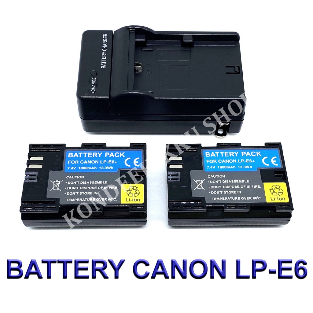 LPE6 / LP-E6 / LPE6N / LP-E6N Battery and Charger For Canon EOS 5D,6D ...