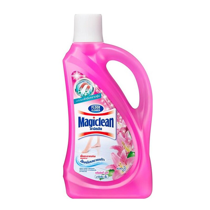 น้ำยาถูพื้น  MAGIC CLEAN ลิลลี่บูเก้  สีชมพู  900 มล. น้ำยาถูพื้น Floor Cleaner MAGIC CLEAN Lily Bou