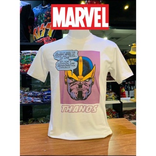 เสื้อยืดMarvel_ลิขสิทธิ์แท้ลายThanosสีขาว(mvx-047)