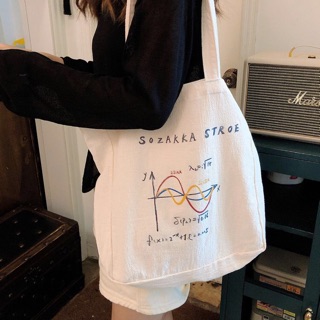 พร้อมส่ง กระเป๋าผ้า Morning tote bag 📈