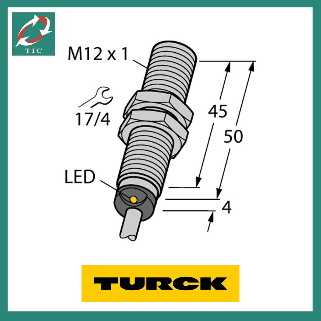 Turck รุ่น BI4-M12-VP6X พร็อกซิมิตี้สวิตช์ (Proximity Switch)