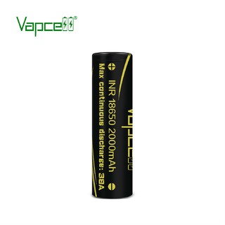 ถ่านชาร์จ VapCell 18650 2000mAh 38A สีดำ ตัวแรง