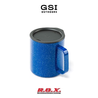 GSI CAMP CUP-BLUE SPECKLE 15 OZ. แก้วน้ำ เก็บความร้อนความเย็น แก้วเก็บอุณหภูมิ