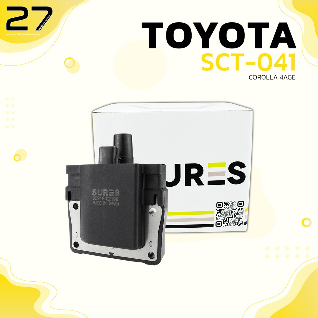 คอล์ยจุดระเบิด TOYOTA COROLLA 4AGE / รหัส SCT-041 - MADE IN JAPAN