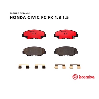 ผ้าเบรคหน้า Brembo Ceramic Civic FC FK FE ของแท้