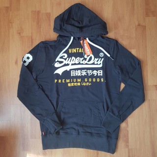 Superdry Premium Goods Duo Hoodie - เสื้อกันหนาว ฮู้ด สำหรับผู้ชาย สี Eagle Black