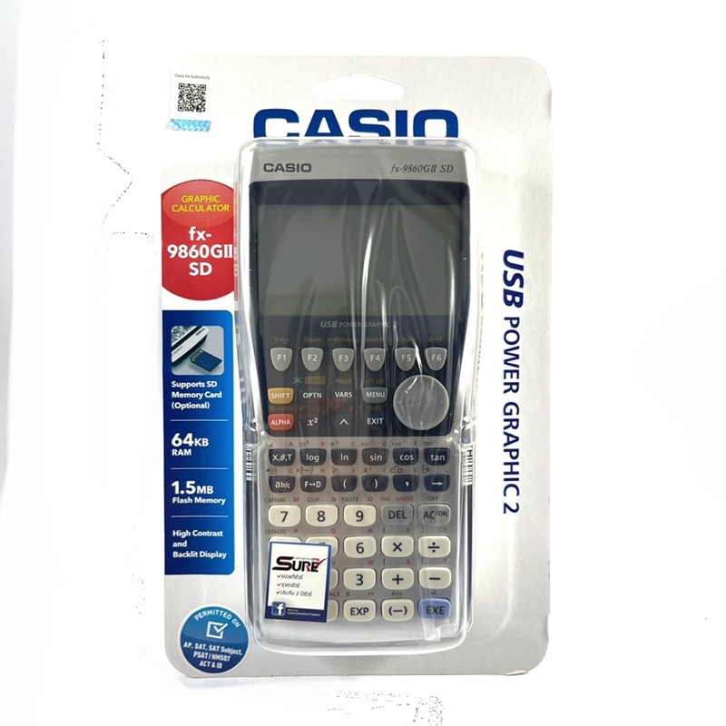 เครื่องคิดเลขกราฟ Casio fx-9860GII SD และCasio fx-9860GIII ของใหม่