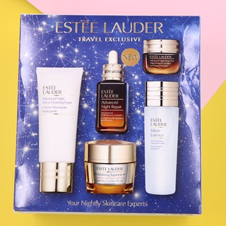 New Estee Lauder 5-piece Small Brown Bottle + Anti-blue Eye Cream + Cleansing + Original Liquid + Cream