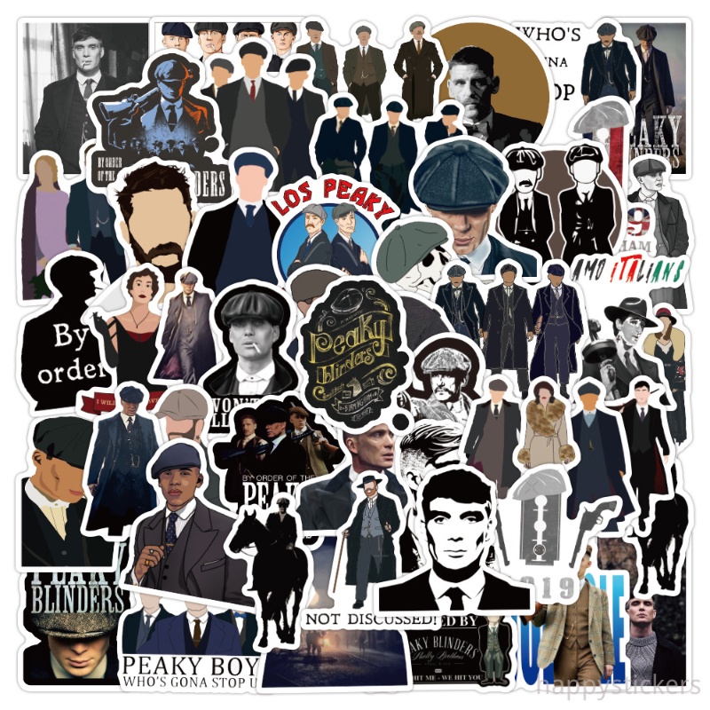 50 ชิ้น Peaky Blinders สติกเกอร์กันน้ําสําหรับแล็ปท็อปขวดน้ํา Tumbler เคสโทรศัพท์โน้ตบุ๊ค