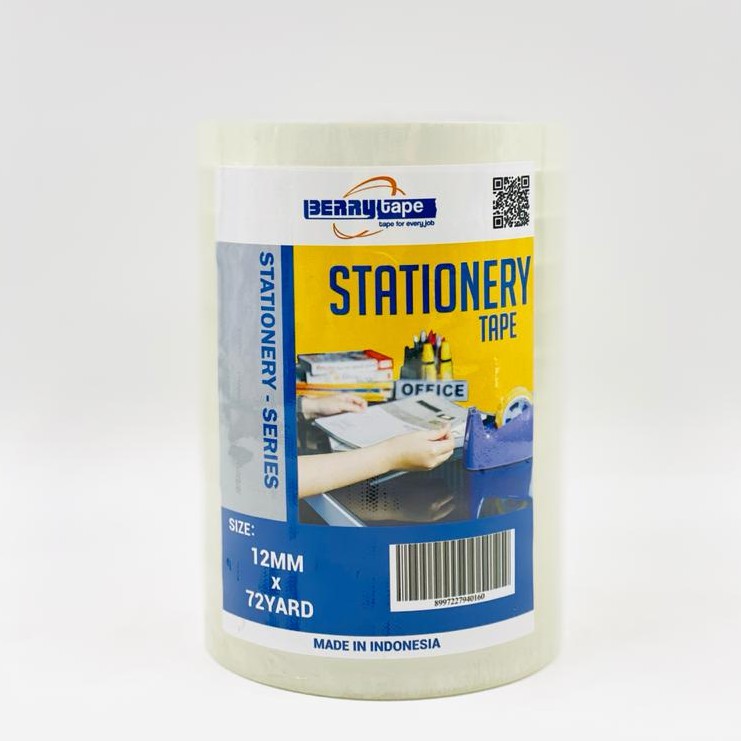 STATIONERY TAPE BERRY 12 MM X 72 YARD / Berry TAPE ฉนวนกันความร้อน 12 MM 1/2" INCH x 72 หลา