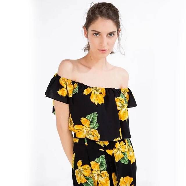 zara hibiscus off shoulder top sizes