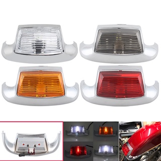 Motorcycle Front Rear Fender Tip Light Lamp Edge LED Mudguard Trim Driving Light For Harley Glide FLHTCU FLSTC HLHT FLHR