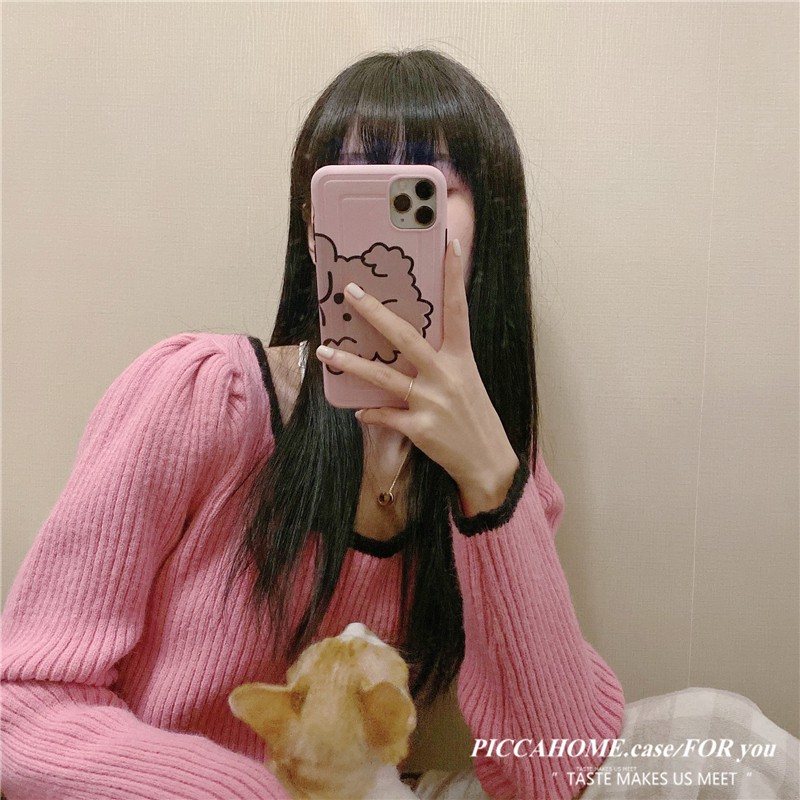ins Teddy Dog สำหรับ Apple x Phone Case iPhone11pro / xsmax / xr / iphonex / 8plus / 7