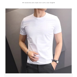 เสื้อยืดสีพื้นคอกลม เสื้อเปล่า ยืดแต่ไม่ย้วย ยับยากแบบไม่ต้องรีด ไม่จางหาย#04000