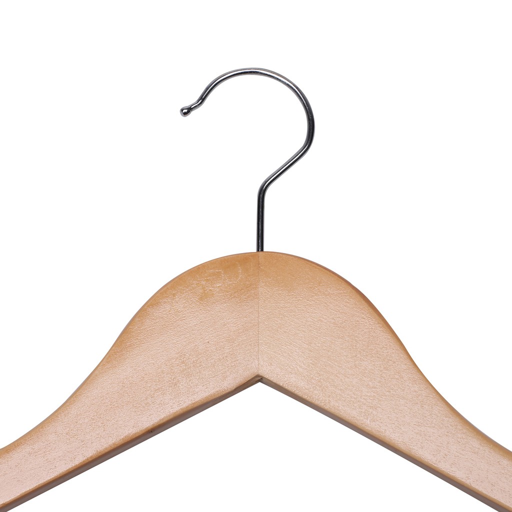 ไม้แขวนเสื้อไม้แท้ Color Kit ที่แขวนเสื้อ ไม้แขวนผ้า ไม้แขวนเสื้อในโรงแรม หรูหรา มีสไตล์ รุ่น WHM66116 แพค 3 ชิ้น - รูปที่ 2