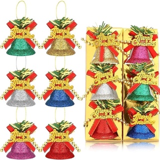 Jingle Bell อุปกรณ์เสริมสําหรับตกแต่งต้นคริสต์มาส [6 ชิ้น / กล่อง]