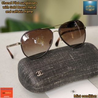 แว่นกันแดดชาแนลแท้!!Chanel Pilot sunglasses