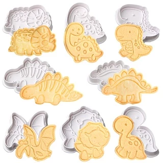 4 ชิ้น ไดโนเสาร์ คุกกี้ ลูกสูบ ตัด DIY บิสกิต แม่พิมพ์ ฟองดองท์ เครื่องมือตกแต่งเค้ก การ์ตูน เบเกอรี่ แม่พิมพ์