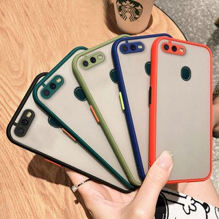 เคส OPPO A7 A5S Fashion Color Liquid Frame Anti-fall Phone Case OPPOA7 OPPOA5S Camera Protection Frosted Hard Case